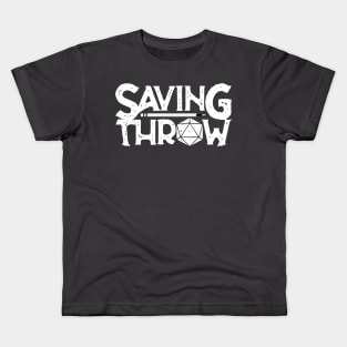 New Saving Throw Logo - White Kids T-Shirt